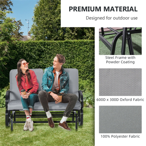 户外花园沙发 /外藤条沙发-浅灰色（周末不发货）-7