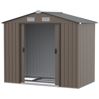 钢制仓库花园工具房7'x 4'白色-AS （ Amazon Shipping）（WalMart禁售）（周末不发货）