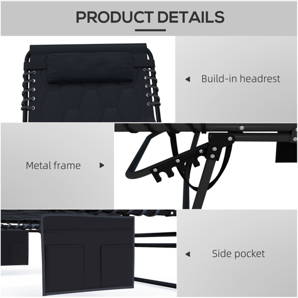 折叠式躺椅 /沙滩椅（周末不发货）（ Amazon Shipping）（WalMart禁售）-5