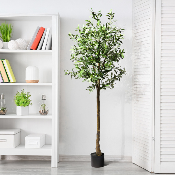 180cm 橄榄树 950叶片 38果 PVC 绢布 仿真树-8