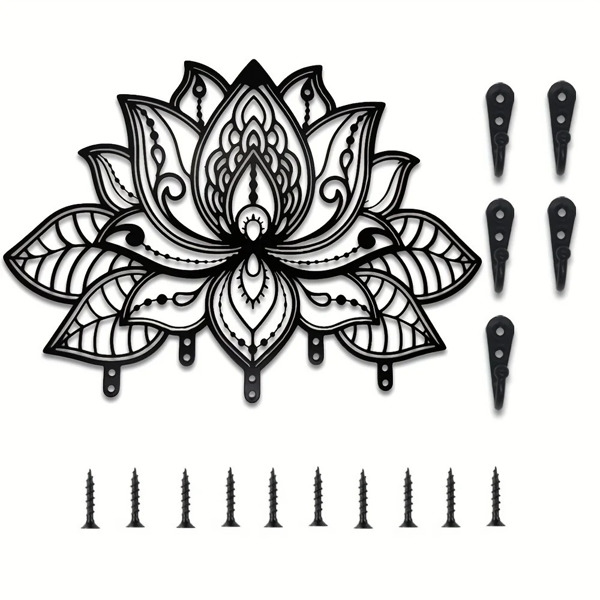 1pc当代金属壁挂式挂架：一个时尚的实用钩子。作为别致的装饰外套和收纳挂钩的理想选择，它提升了家庭和卧室墙壁装饰的风格，同时提供实用的收纳（TikTok、temu下自提）-10