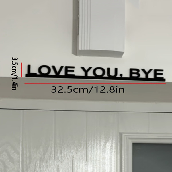 以“爱你，再见”为主题的现代金属墙面艺术，是婚礼装饰和室内艺术复制的理想选择。完美的装饰你的夫妻的空间，它也使一个极好的情人节礼物（TikTok、temu下自提）-3