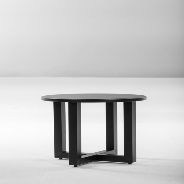 46*46*41.5cm 圆桌  黑色 十字脚 庭院铁边桌-8