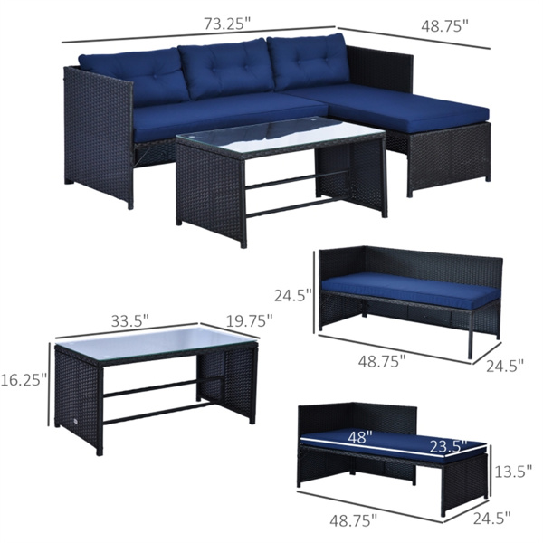 露台家具套装（周末不发货）-3