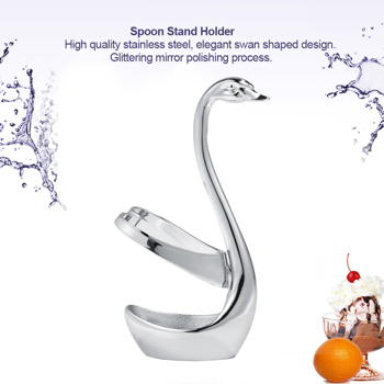 Swan Shaped Stainless Steel Kitchen Coffee Tableware Set Fork Spoon Stand Holder Heart shaped