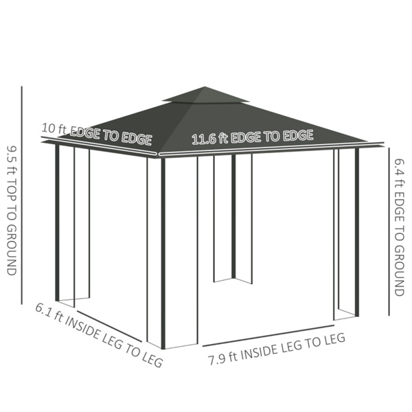 遮阳棚 、雨棚 （周末不发货）（ Amazon Shipping）（WalMart禁售）-3