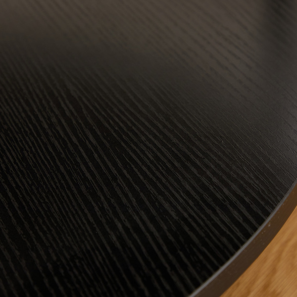 30.9 英寸宽软垫圆形脚凳咖啡桌脚凳，带黑色金属腿，带木质开放式储物架，人造毛皮脚凳，适用于客厅、卧室、入口酒店。棕色-11