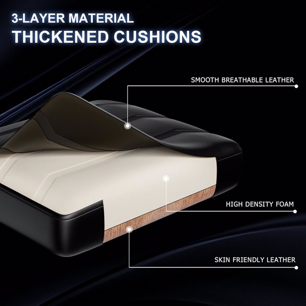 人体工学游戏椅，高度可调电脑椅，带脚轮的真皮电脑椅，成人和青少年用-6