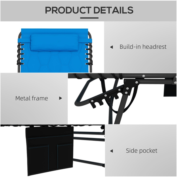 折叠式躺椅 /沙滩椅（周末不发货）（ Amazon Shipping）（WalMart禁售）-5