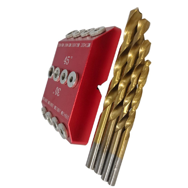30°/45°/90°/打孔器 钻孔导向夹具 木工斜孔直孔楼梯打孔器 红色带钻头-2