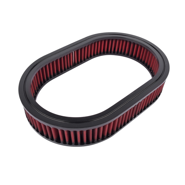 空气滤清器 12″ x 2'' Oval Air Cleaner Super Flow Washable Element Red for Chevy Ford Classic 5-1/8 Carb Neck 4 Barrel-8