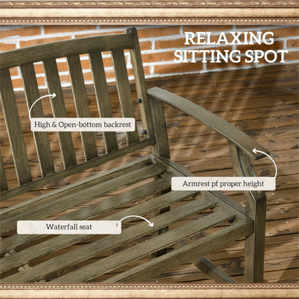 花园椅 /户外花园长椅 （周末不发货）（ Amazon Shipping）（WalMart禁售）-5