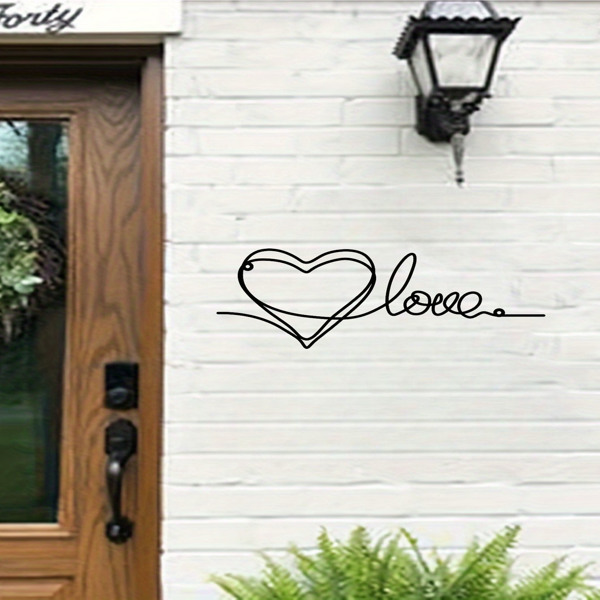 时尚的金属心爱墙装饰拥有极简主义的线条艺术-一个迷人的悬挂装饰，当代墙壁艺术为家庭（TikTok、temu下自提）-43