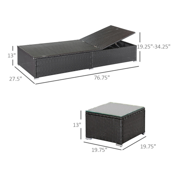 折叠式躺椅 /沙滩椅（周末不发货）（ Amazon Shipping）（WalMart禁售）-3