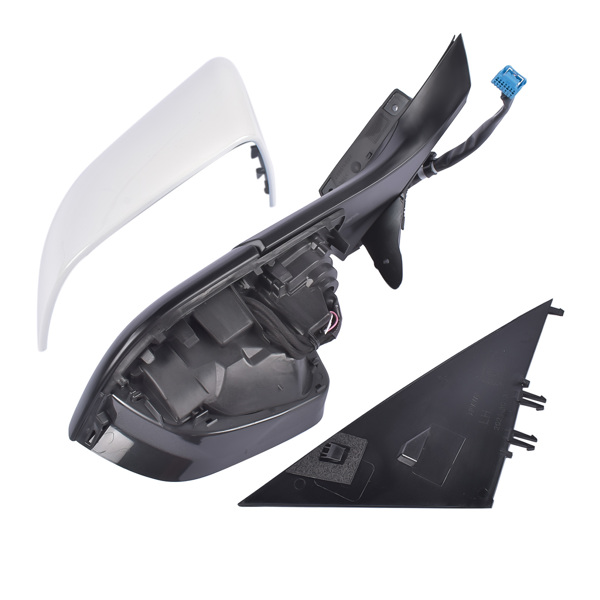 后视镜 Left Driver Side Mirror Heated Power Fold White Fits for Tesla Model 3 M3 Sedan 2017-2023 ABS Plastic Side View 13PIN Memory Recall Power Glass Adjusted 51167177128-3