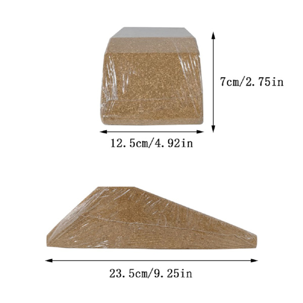 软木深蹲专用砖锲形砖异形砖健身砖保护膝盖高密度耐磨健身运动 标准款/一对/带收纳包-4