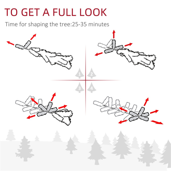 6ft 圣诞树（周末不发货）（ Amazon Shipping）（WalMart禁售）-5