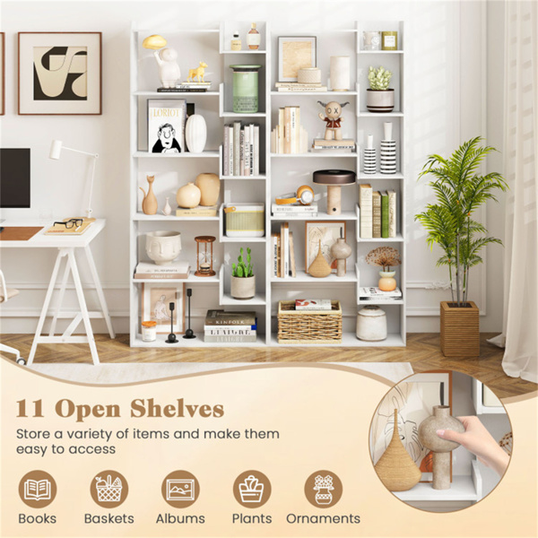 6层书架木制书架 -白色（amazon shipping-发货，WALMART禁止销售）周末不发货-6