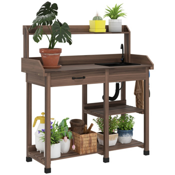  Garden Work Bench、Open Shelf Storage
