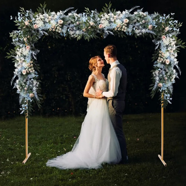 婚庆铁艺拱门布置道具外贸跨境货源生日派对布置支架婚礼花架-3