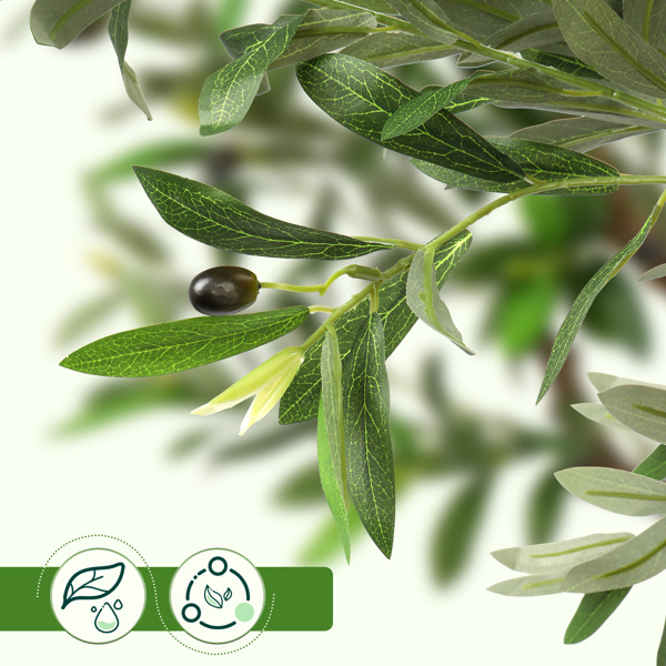 180cm 橄榄树 950叶片 38果 PVC 绢布 仿真树-4