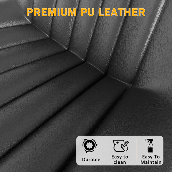 餐椅，现代厨房椅，北欧仿皮高背椅，适用于客厅厨房-4