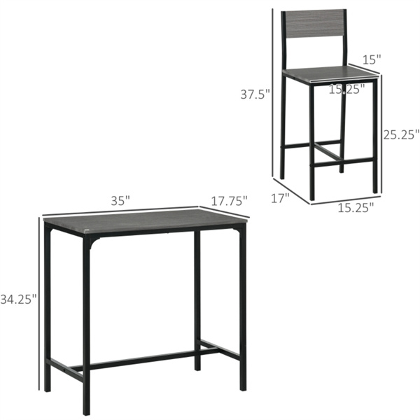现代吧台高餐桌（周末不发货）（ Amazon Shipping）（WalMart禁售）-2