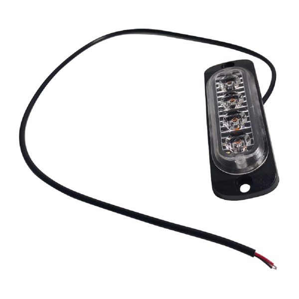 汽车货车4LED侧边灯 牌照灯爆闪中网灯 大功率频闪警示灯 常亮 黄色 4pcs-3