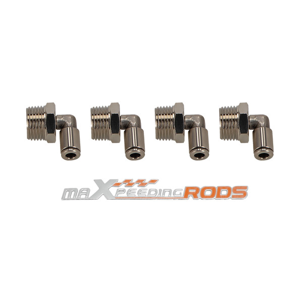 4X空气悬架弹簧袋Fit For Heavy Duty 1/2"NPT 3/8"-16UNC-4