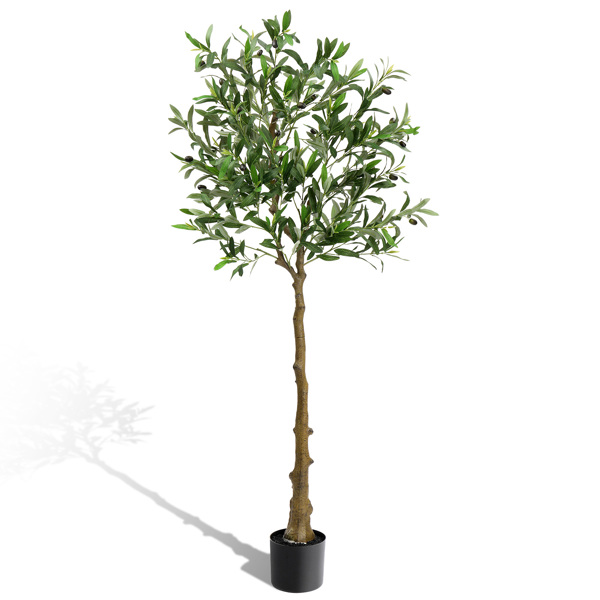 150cm 橄榄树 650叶片 26果 PVC 绢布 仿真树-10