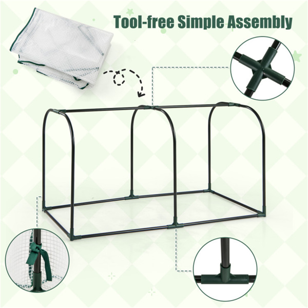 4英尺迷你隧道温室-白色  周末不发货-2