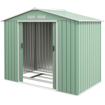 钢制仓库花园工具房7'x 4'白色-AS （ Amazon Shipping）（WalMart禁售）（周末不发货）