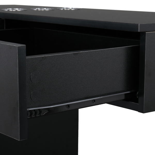 15厘E0刨花板麻面 2抽1锁1门3风筒 沙龙柜 N101 黑色【同款编码 63082170】-16