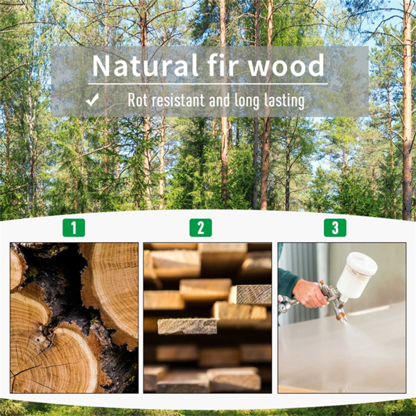 高架花园床/木制花盆 /木材种植箱（周末不发货）（ Amazon Shipping）（WalMart禁售）-6