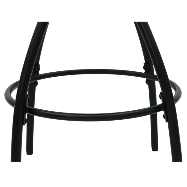 29 英寸花卉印花吧台高吧凳，带脚凳，两件套软垫圆形吧凳，适用于厨房和餐厅（黑白印花）-14