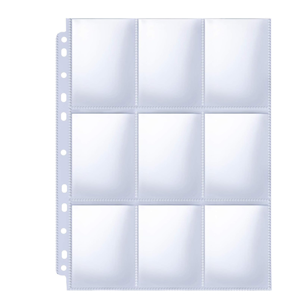 九宫格卡牌卡片PP活页透明卡册内页 10张/包 （没有卡册外壳，只有内页）（tk,temu下自提）-4