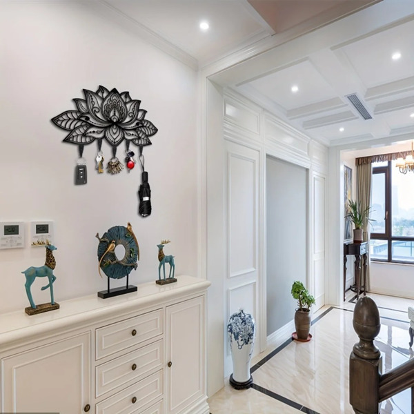 1pc当代金属壁挂式挂架：一个时尚的实用钩子。作为别致的装饰外套和收纳挂钩的理想选择，它提升了家庭和卧室墙壁装饰的风格，同时提供实用的收纳（TikTok、temu下自提）-6