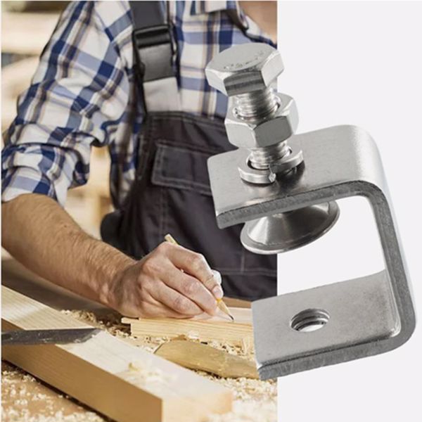 304不锈钢老虎夹U型C型夹卡扣钢结构钢管方管方形固定夹卡箍抱箍（8个）-11