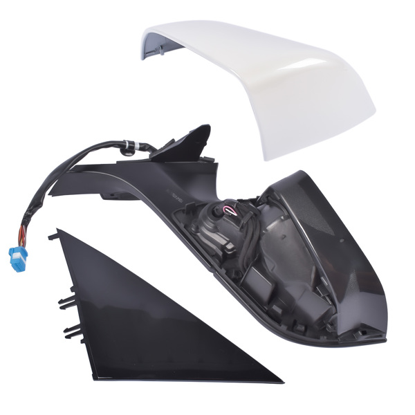 后视镜 Left Driver Side Mirror Heated Power Fold White Fits for Tesla Model 3 M3 Sedan 2017-2023 ABS Plastic Side View 13PIN Memory Recall Power Glass Adjusted 51167177128-6