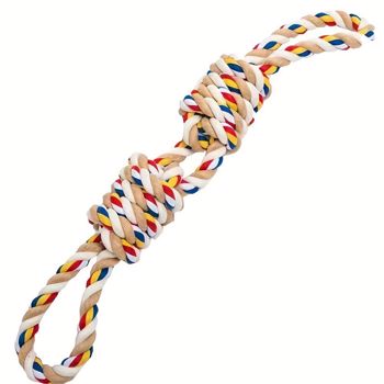 Zerrspielzeug Hundespielzeug Seil - Dauerhaft Tau Hund Spielzeug 2Knoten Seil,50cm Hundeseile Interaktive Kauen Spielzeug,Vorteilhaft für die Zahnreinigung des Hundes,für Kleine/Mittlere Hunde