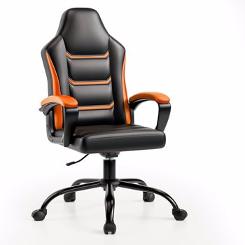 Ergonomic <b style=\\'color:red\\'>Gaming</b> Chair, Height Adjustable Computer Chair, Pu Leather PC Chair with Castors