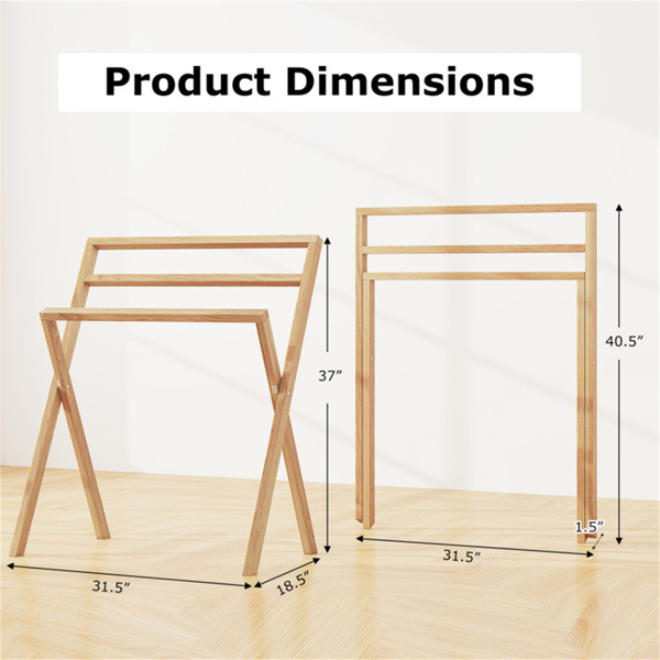 柚木毛巾架可折叠（amazon shipping-发货，WALMART/AMAZON禁止销售周末不发货-4