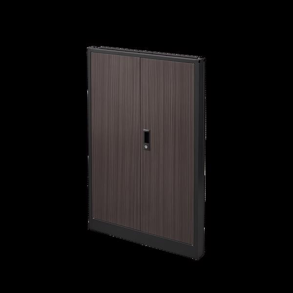 带锁门和可调节搁板的金属储物柜，折叠文件储物柜，适用于家庭办公室、学校、车库的折叠储物柜，黑色-5