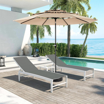 Outdoor Umbrella-Blue White ( Amazon Shipping)（Prohibited by WalMart）