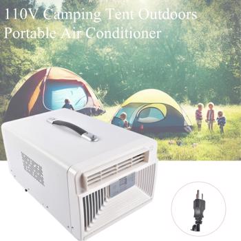 110V AC Electric Portable Air Conditioner 650W Cooling Mini Outdoor Camping Tent RV AC Kit White 