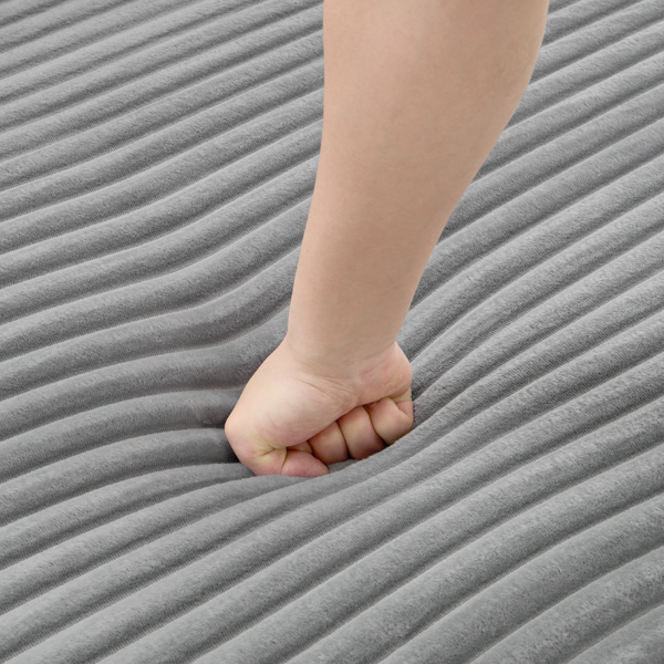 全压缩躺椅沙发床 48.8 英寸软垫沙发床，带可拆卸枕头，现代卧铺沙发，适用于客厅和卧室，灰色-21