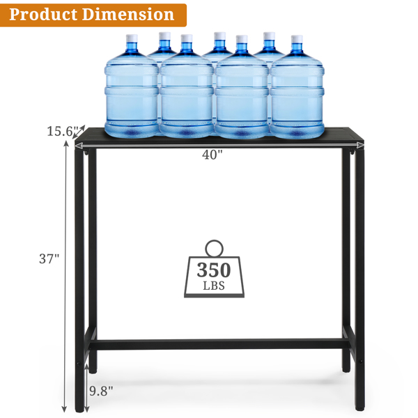 【替换85040527】黑色 带调节旋钮 铁 庭院吧桌 40in-12
