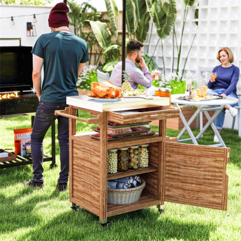 Outdoor Bar Cart Grill Table   ( Amazon Shipping)（Prohibited by WalMart）