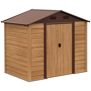 钢制仓库花园工具房7'x 4'白色-AS （ Amazon Shipping）（WalMart禁售）（周末不发货）