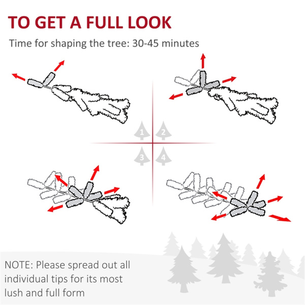 7.5 ft 圣诞树， -AS （周末不发货）（ Amazon Shipping）（WalMart禁售）-7